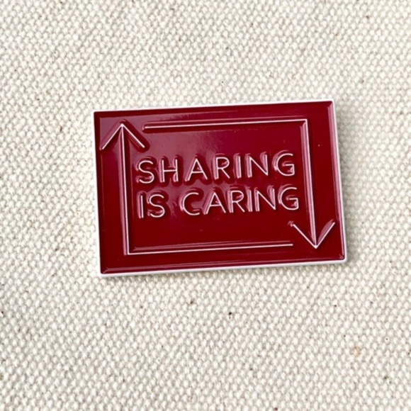Sharing is Caring Lapel Pin • Custom Accessory - Picture 7 of 7